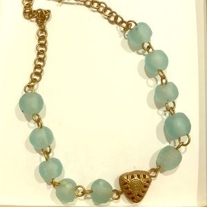 Laura Atwood Glass and Bronze Necklace